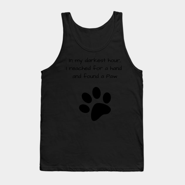 PAW TEE Tank Top by Dog Lovers Clothing